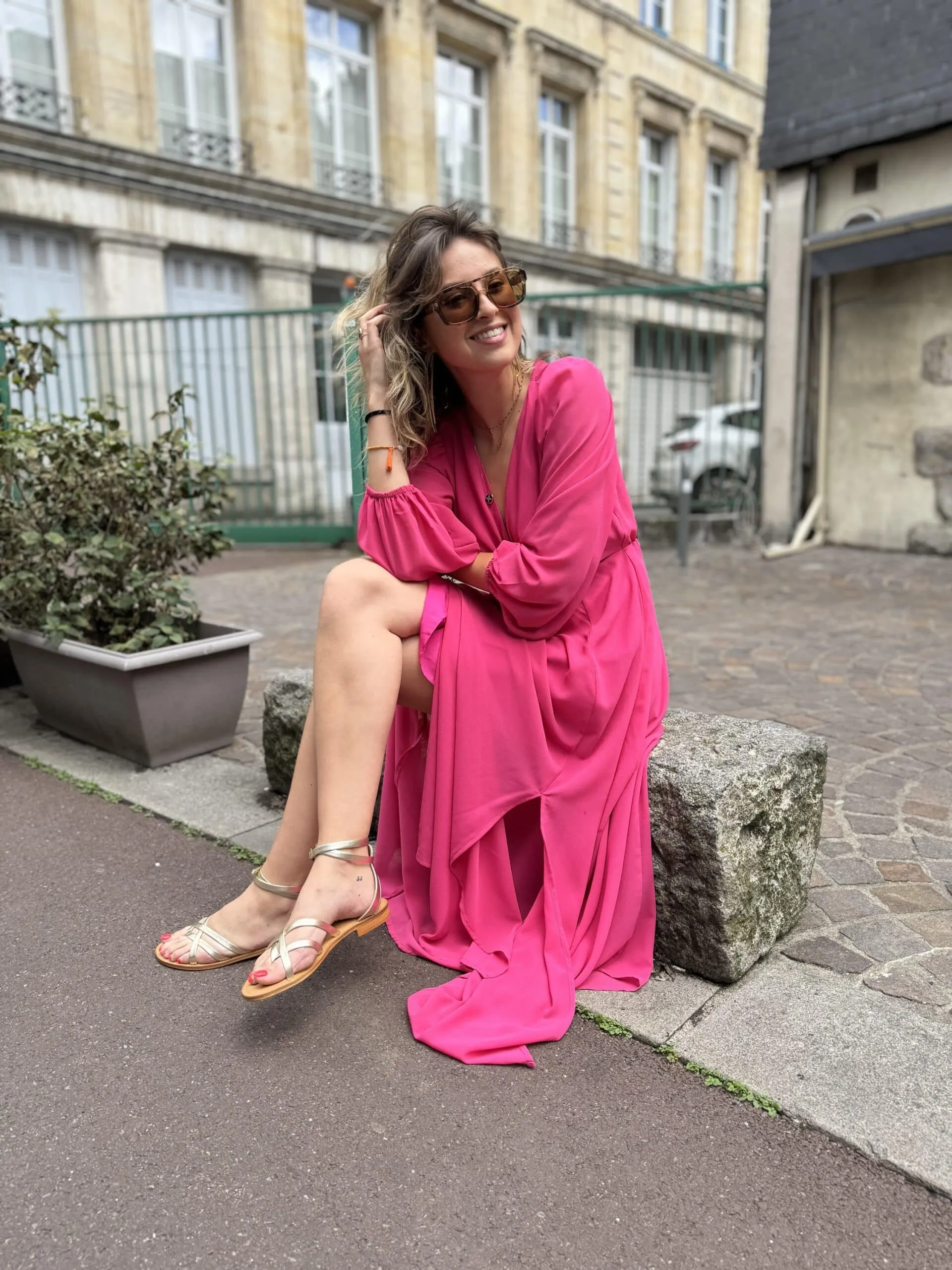 Robe rose « clem » | Concept Store En Ligne | Jade & Lisa